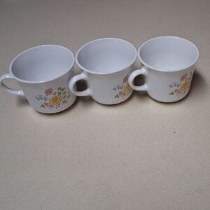 Corelle Floral White Mugs Set